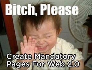 Mandatory Pages for Web 2