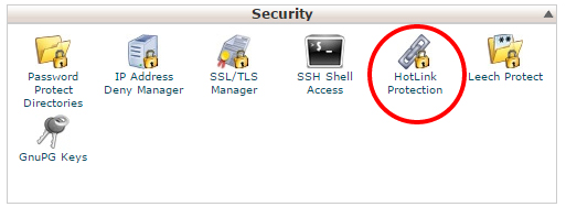 hotlink protection from cpanel